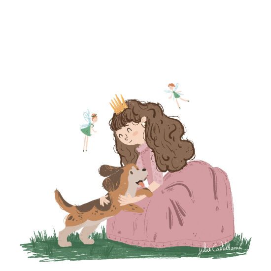 Princesse et son petit chiot